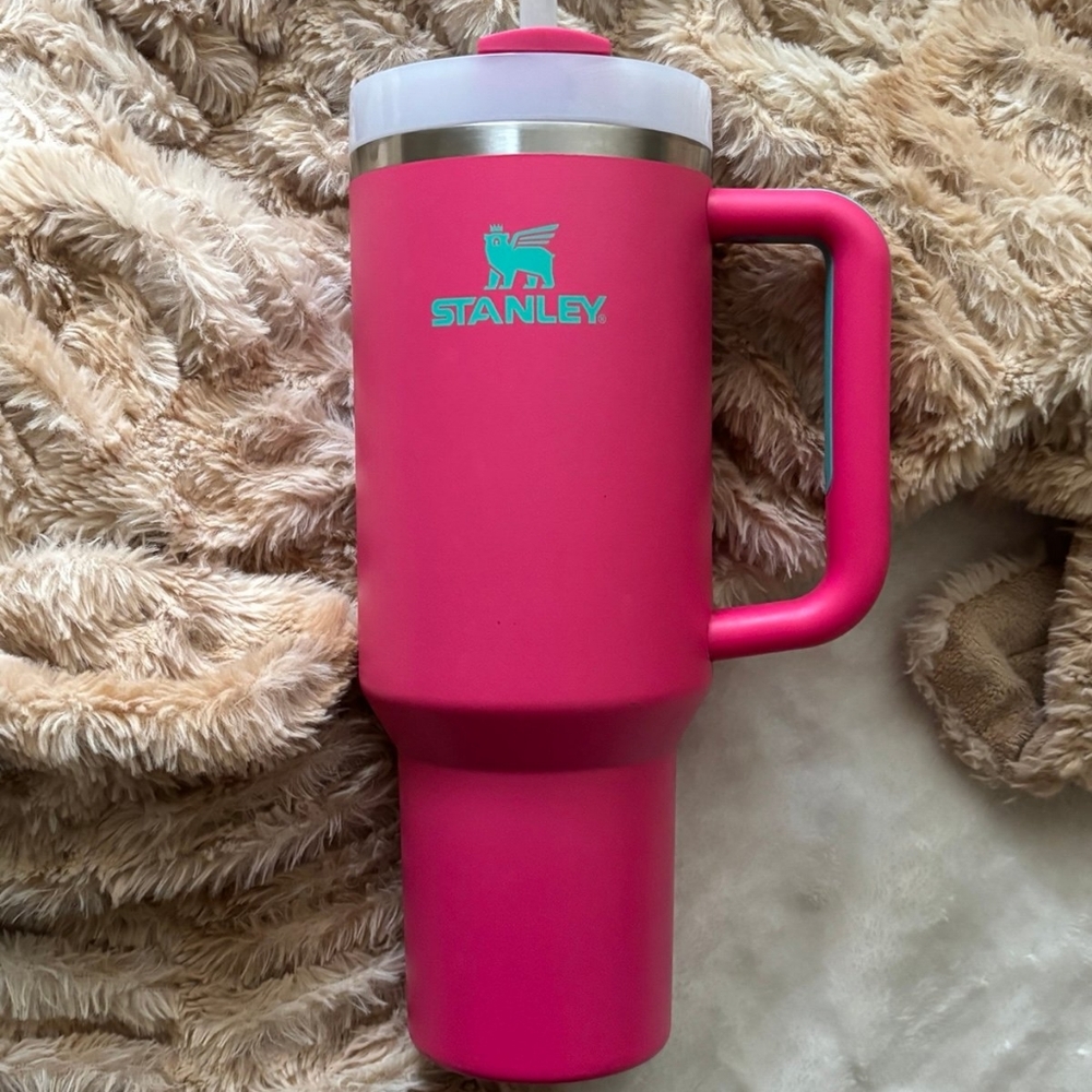 Stanley Pink Travel Mug with Handle
